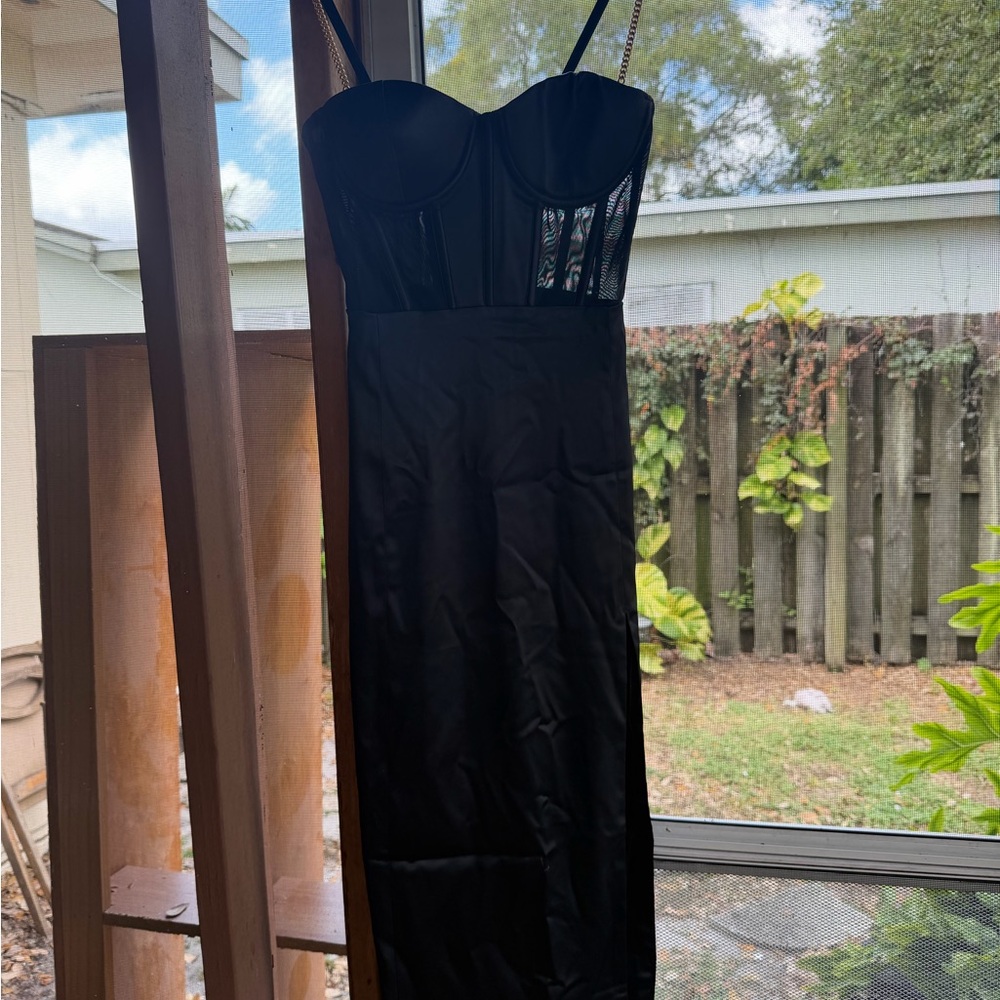 Meshki Black Strapless Dress